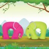 Nohoo Jungle Travel Pillow -Elephant Green